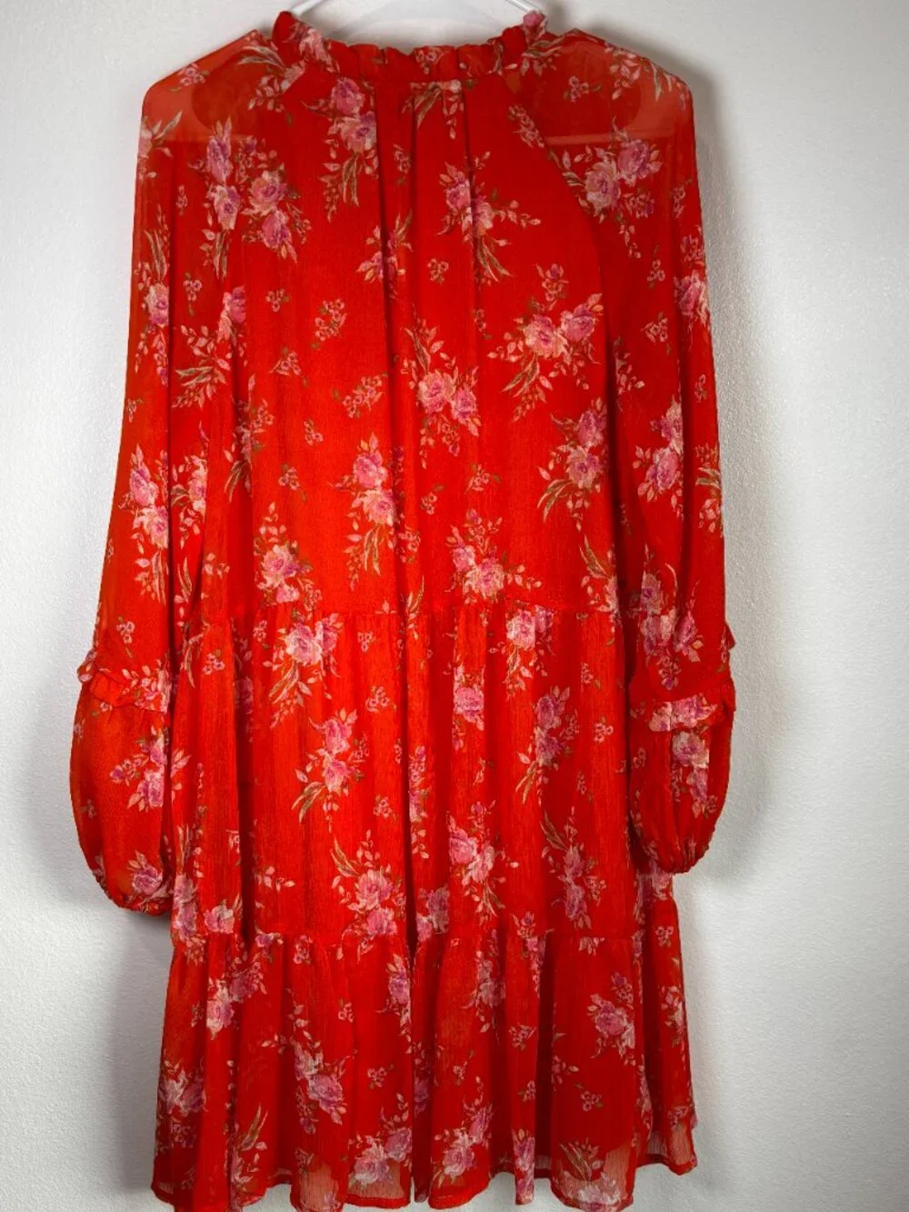 Vince Camuto Orange Midi Dress Size M - Picture 2 of 4
